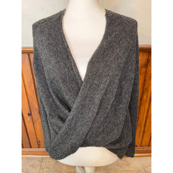 Athleta Womens Finale Gray Wool Cashmere Convertible Sweater Thumbholes XS - Picture 2 of 10
